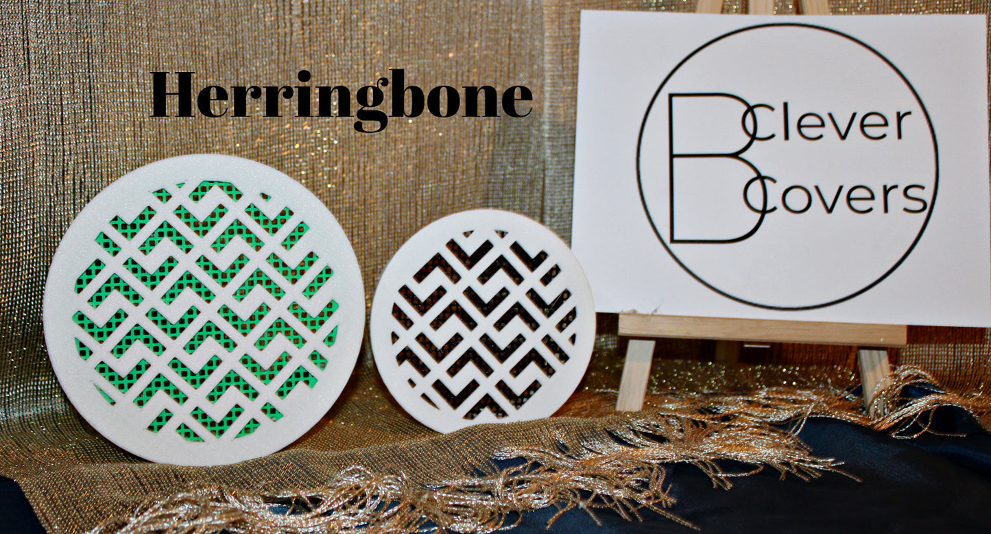 Decorative Thermostat/ Smoke Detector/ CO2 Cover - Herringbone