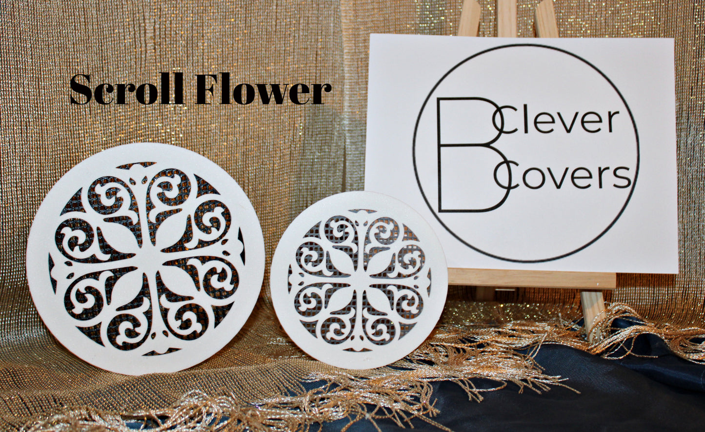 Decorative Smoke Detector Cover - Scroll Flower