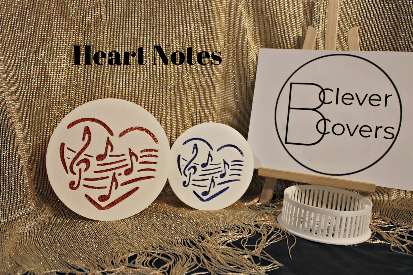 Decorative Smoke Detector Cover - Heart Notes - Only Cover No Base or Screen