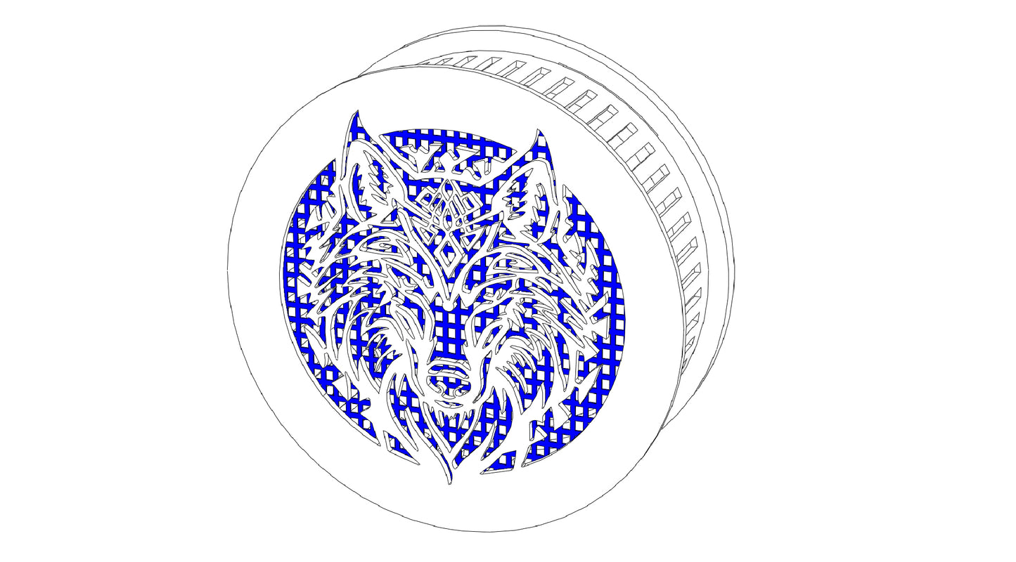 Decorative Smoke Detector Cover -Wolf