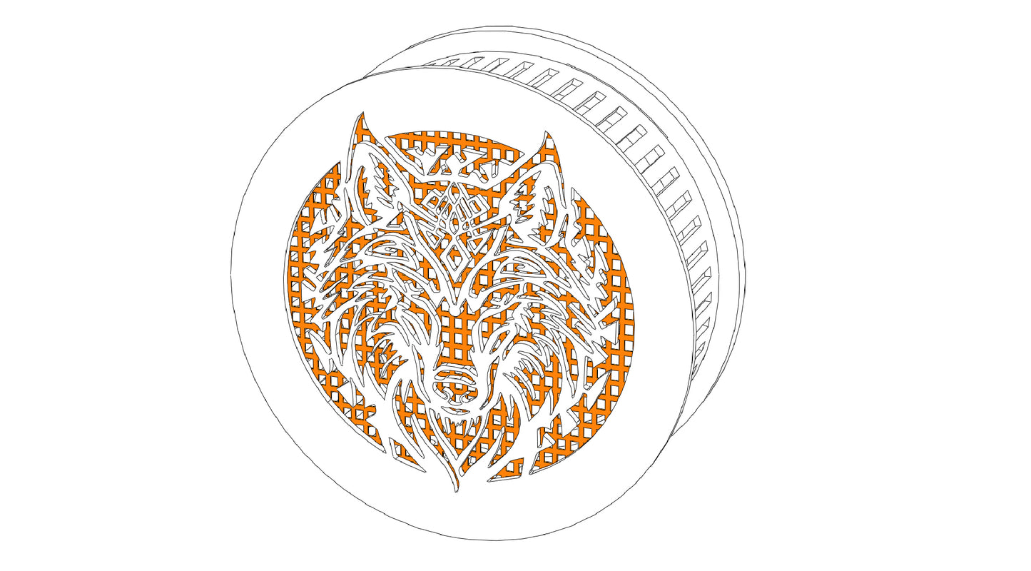 Decorative Smoke Detector Cover -Wolf
