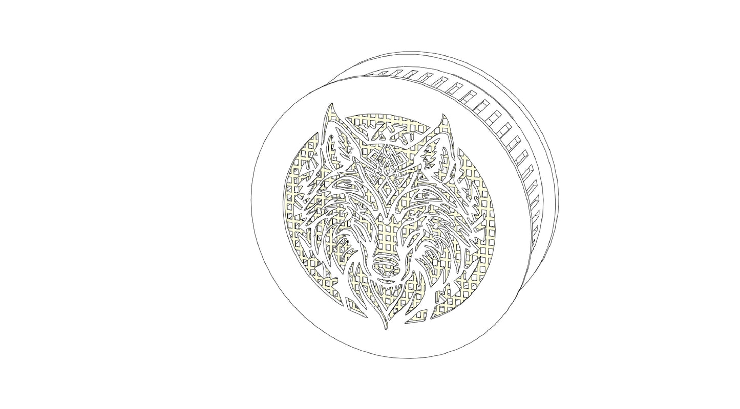 Decorative Smoke Detector Cover -Wolf
