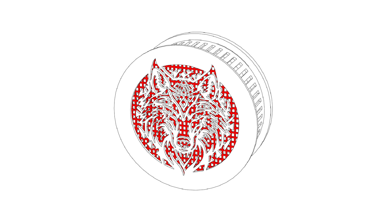 Decorative Smoke Detector Cover -Wolf