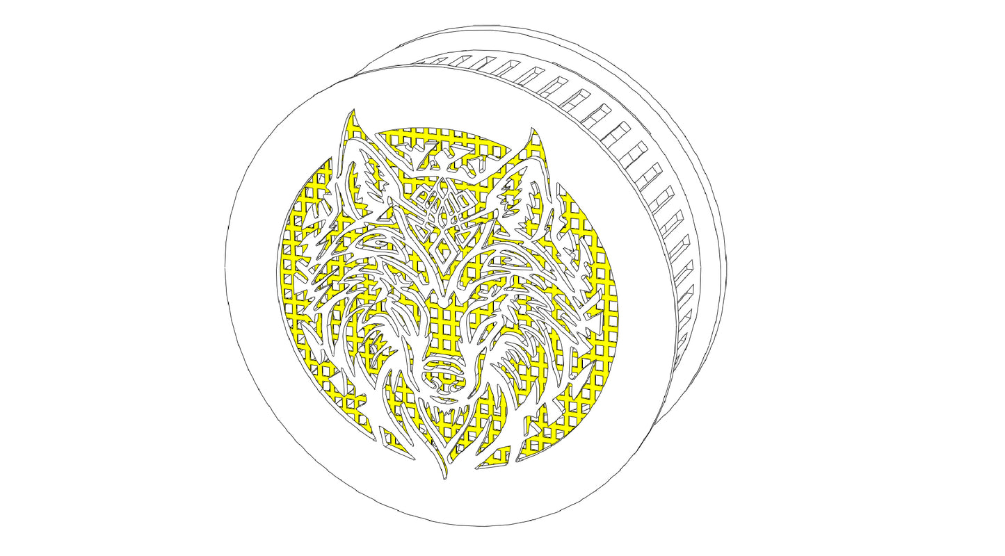Decorative Smoke Detector Cover -Wolf