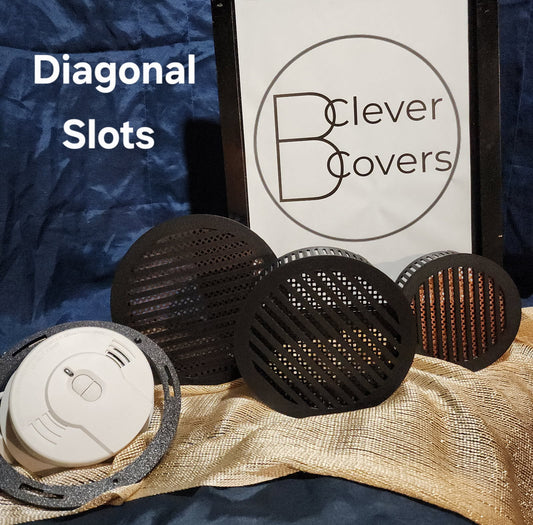 Decorative Thermostat / Smoke Detector Cover - Diagonal Slots