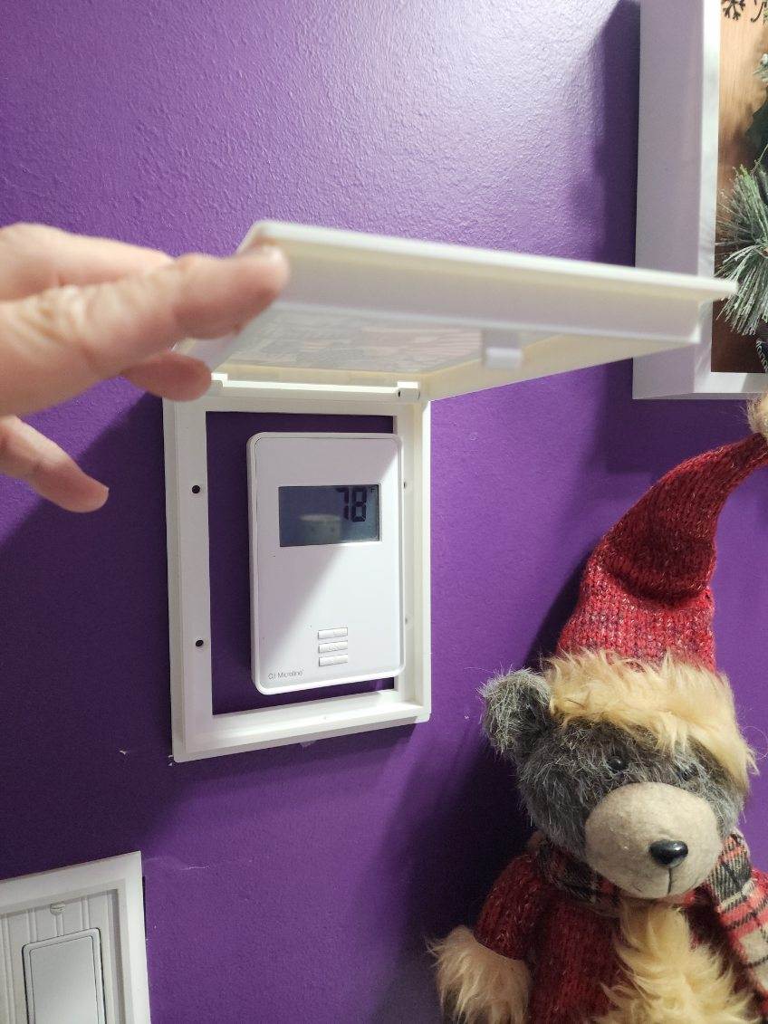 Decorative Photo Frame Cover for In-floor Heat Thermostat