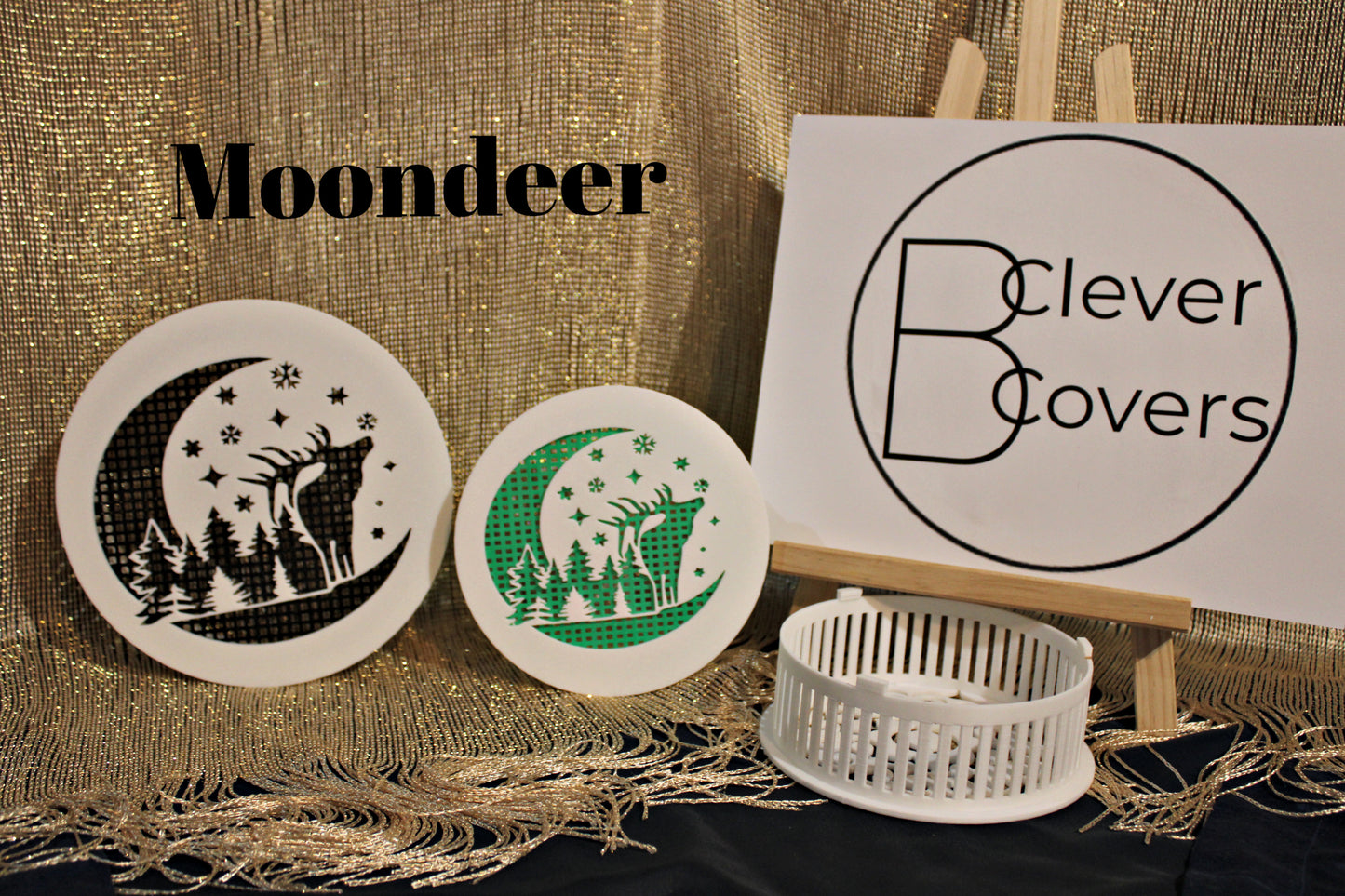Decorative Smoke Detector Cover - Moon Deer - Only Cover No Base or Screen